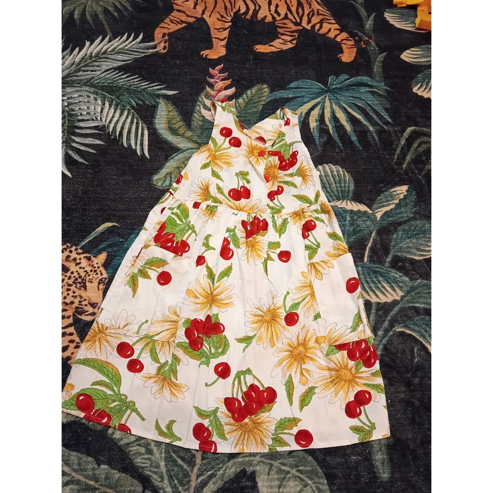 Vintage Y2K Cherry Sun Dress By In Design Girls Size 7Y Sleeveless